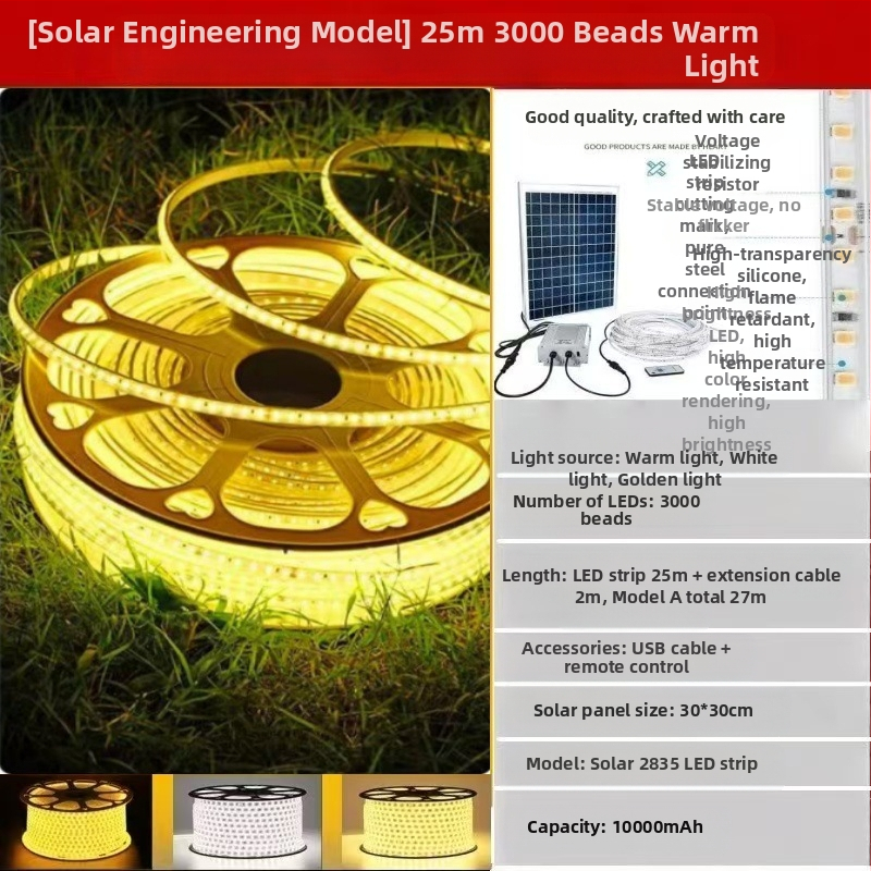 Uus päikesevalgusti välistingimustes kasutatava veekindla üliereda sisehoovi rõdu aia atmosfäärivalgusega villa räästa LED-valgusribaga