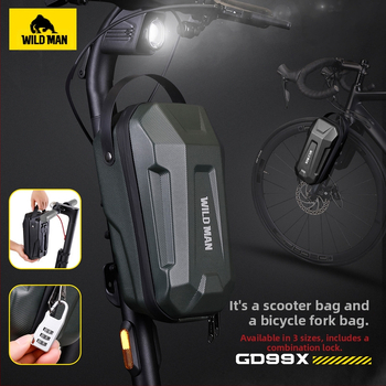 WILD MAN Elektromos Roller EVA Keményhéj Gyorskioldós Akasztótáska Fejtáska Összecsukható Elektromos Kerékpár Fejtáska