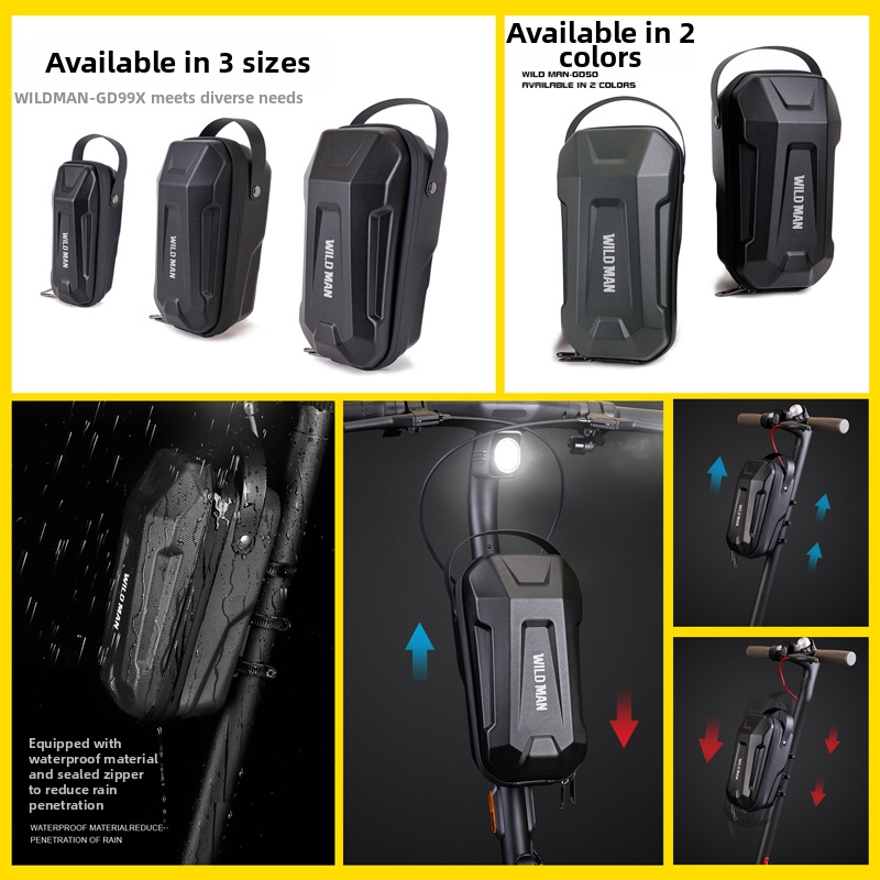 WILD MAN Elektrická kolobežka EVA Tvrdá škrupina Rýchloupínacia závesná taška Taška na hlavu Skladacia taška na hlavu elektrického bicykla