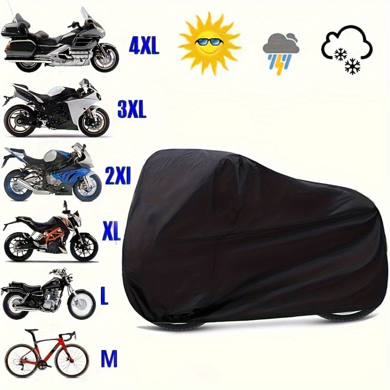 Határokon átnyúló exkluzív a Temu AliExpress Amazon Xiyin raktáron lévő poliészter taft motorkerékpár-takaró 190T motorkerékpárhoz