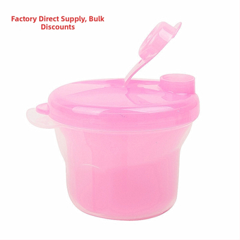 Gamyklinė didmeninė kūdikių pieno miltelių dėžutė Nešiojama pieno miltelių dalytuvo dėžutė Trijų skyrių besisukanti pieno miltelių užkandžių pakuotė