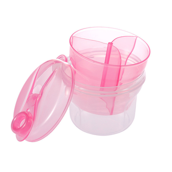 Gamyklinė didmeninė kūdikių pieno miltelių dėžutė Nešiojama pieno miltelių dalytuvo dėžutė Trijų skyrių besisukanti pieno miltelių užkandžių pakuotė