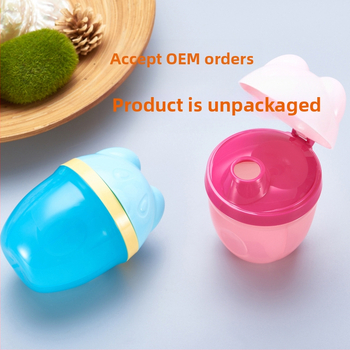 Gamykloje tiesiogiai pagaminta trijų sluoksnių nešiojama pieno miltelių trijų skyrių besisukanti pieno miltelių dėžutė naujagimio pieno miltelių laikymo dėžutė