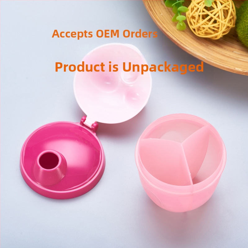 Фабрично директно трислойно преносимо мляко на прах с три отделения, въртящо се кутия за мляко на прах за новородено, кутия за съхранение на мляко на прах