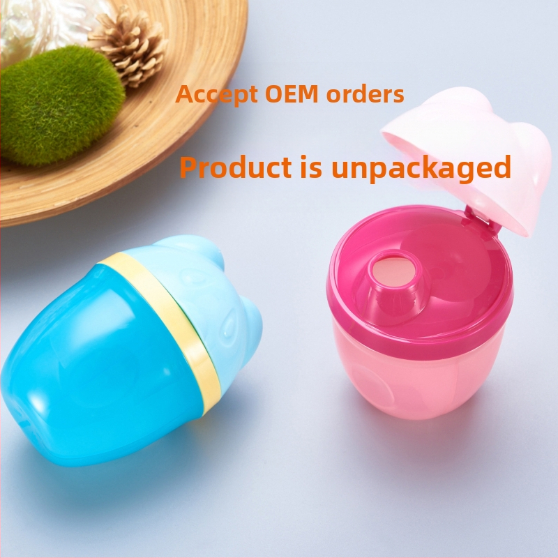 Фабрично директно трислойно преносимо мляко на прах с три отделения, въртящо се кутия за мляко на прах за новородено, кутия за съхранение на мляко на прах