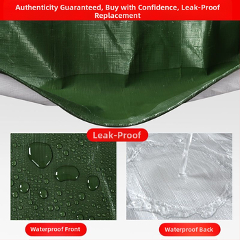 Armee roheline hõbedane PE presenning vihmakindel päikesekindel kulumiskindel telgimatt õues paksendatud päikesekaitsekreemi soojusisolatsiooniga lõuendist vihmakangas