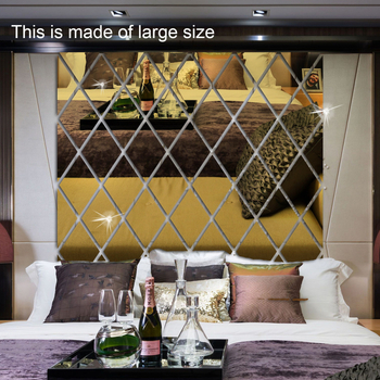JM458 Αυτοκόλλητα 3D καθρέφτη Διακοσμητικά σαλόνια Μοντέρνα αυτοκόλλητα τοίχου με μοτίβο διαμαντιών Αυτοκόλλητα λουλουδιών Διακοσμητικά αυτοκόλλητα AliExpress