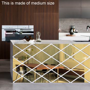 JM458 Αυτοκόλλητα 3D καθρέφτη Διακοσμητικά σαλόνια Μοντέρνα αυτοκόλλητα τοίχου με μοτίβο διαμαντιών Αυτοκόλλητα λουλουδιών Διακοσμητικά αυτοκόλλητα AliExpress