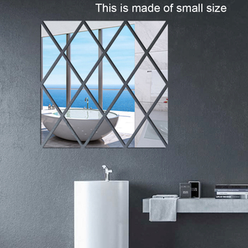 JM458 Αυτοκόλλητα 3D καθρέφτη Διακοσμητικά σαλόνια Μοντέρνα αυτοκόλλητα τοίχου με μοτίβο διαμαντιών Αυτοκόλλητα λουλουδιών Διακοσμητικά αυτοκόλλητα AliExpress