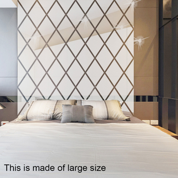 JM458 Αυτοκόλλητα 3D καθρέφτη Διακοσμητικά σαλόνια Μοντέρνα αυτοκόλλητα τοίχου με μοτίβο διαμαντιών Αυτοκόλλητα λουλουδιών Διακοσμητικά αυτοκόλλητα AliExpress