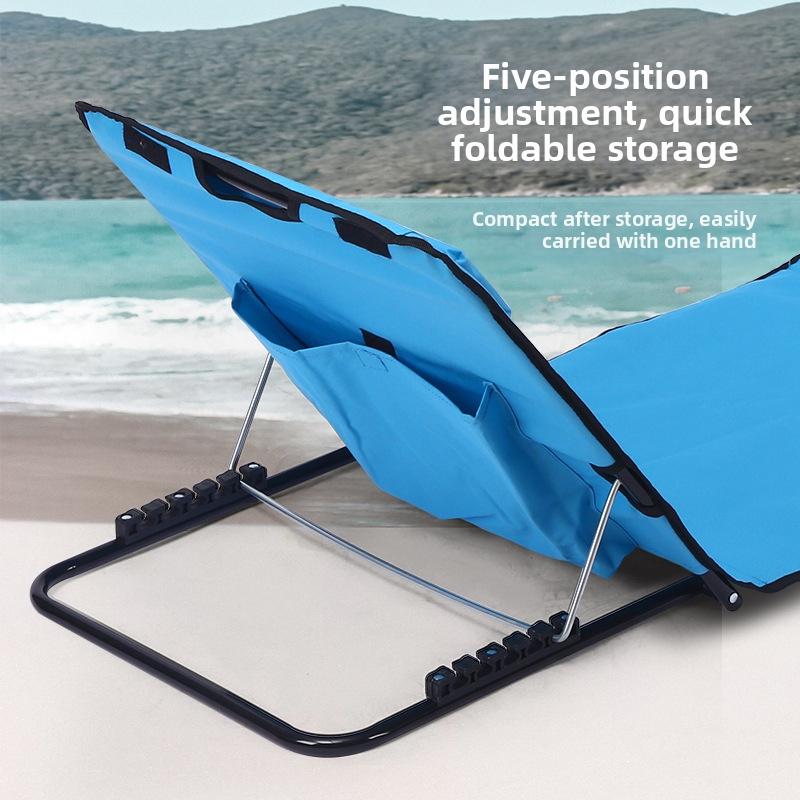 Сгъваем шезлонг за плаж, регулируем, 145*47*40 см