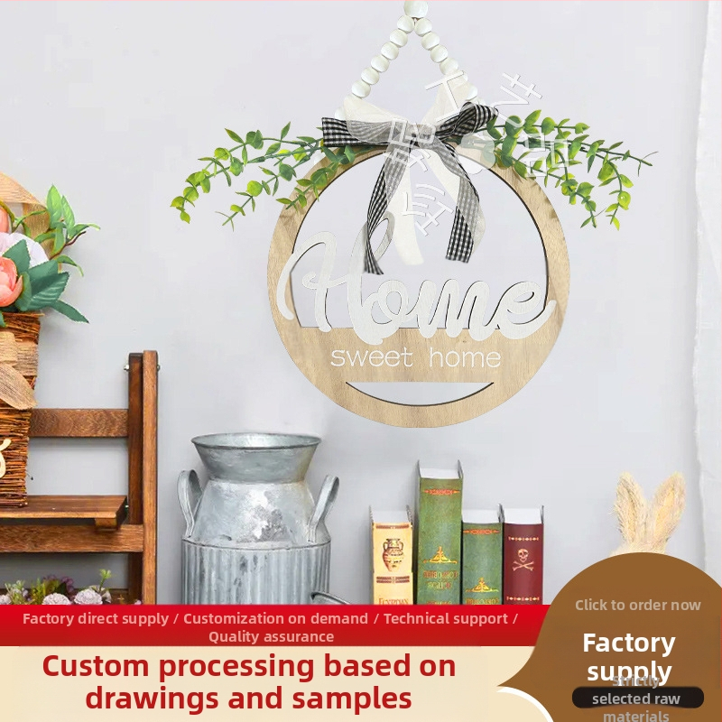 Üreges fa koszorú Márka Home English Wood Wood Brand Húsvéti Karácsonyi Lakberendezés Ajtómedál