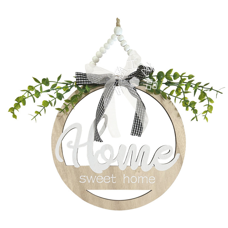 Üreges fa koszorú Márka Home English Wood Wood Brand Húsvéti Karácsonyi Lakberendezés Ajtómedál