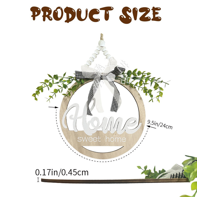 Üreges fa koszorú Márka Home English Wood Wood Brand Húsvéti Karácsonyi Lakberendezés Ajtómedál