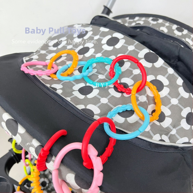 Дъга за зъби Бебешки пръстен за зъби Дъга Пръстен за никнене на зъби на едро Безопасен пластмасов пръстен за съединител