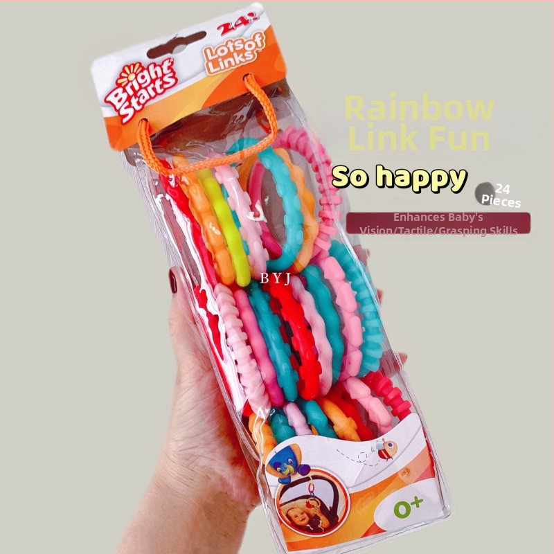 Дъга за зъби Бебешки пръстен за зъби Дъга Пръстен за никнене на зъби на едро Безопасен пластмасов пръстен за съединител