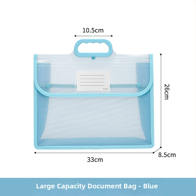 Läbipaistev dokumendikott, veekindel PP-klõpsuga hoiukott, õpilase testkott, suure mahutavusega A4 infokott, koolikott, õppematerjal