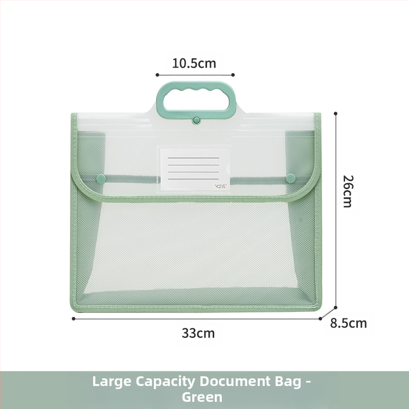 Läbipaistev dokumendikott, veekindel PP-klõpsuga hoiukott, õpilase testkott, suure mahutavusega A4 infokott, koolikott, õppematerjal
