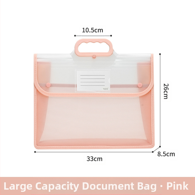 Läbipaistev dokumendikott, veekindel PP-klõpsuga hoiukott, õpilase testkott, suure mahutavusega A4 infokott, koolikott, õppematerjal