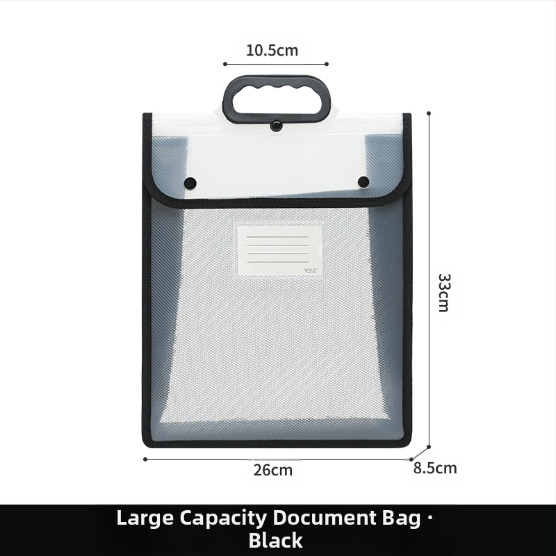 Läbipaistev dokumendikott, veekindel PP-klõpsuga hoiukott, õpilase testkott, suure mahutavusega A4 infokott, koolikott, õppematerjal