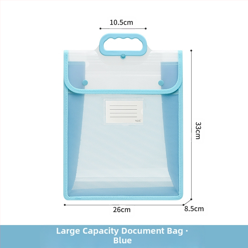 Läbipaistev dokumendikott, veekindel PP-klõpsuga hoiukott, õpilase testkott, suure mahutavusega A4 infokott, koolikott, õppematerjal