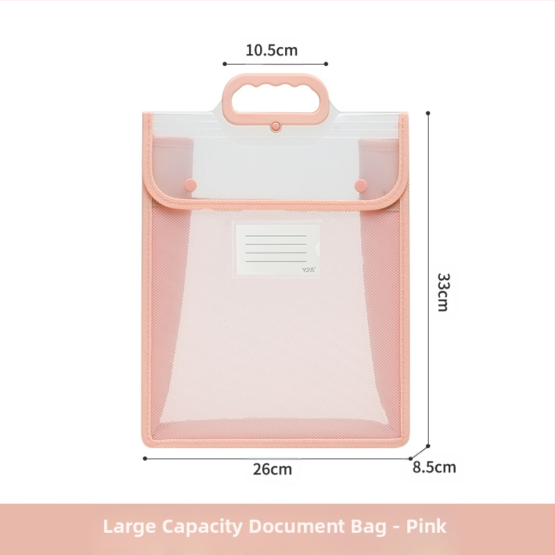 Läbipaistev dokumendikott, veekindel PP-klõpsuga hoiukott, õpilase testkott, suure mahutavusega A4 infokott, koolikott, õppematerjal