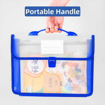 Преносима чанта за документи A4, информационна чанта, триизмерна, с голям капацитет, чанта за съхранение на учебници и данни, водоустойчива и преносима