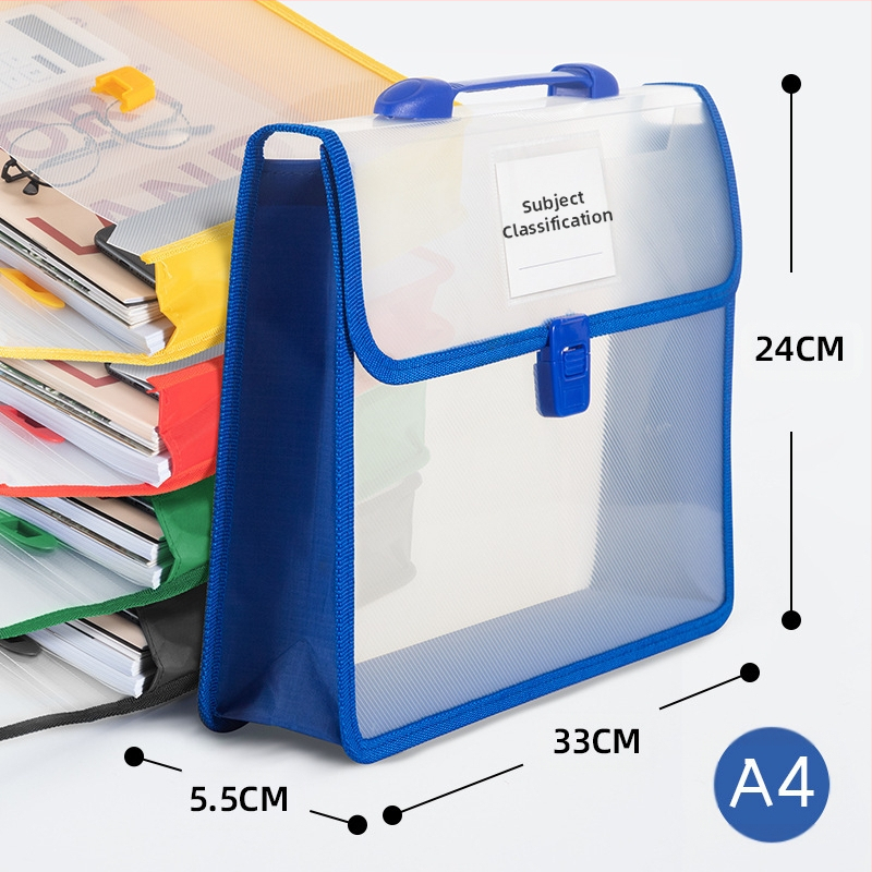 Преносима чанта за документи A4, информационна чанта, триизмерна, с голям капацитет, чанта за съхранение на учебници и данни, водоустойчива и преносима