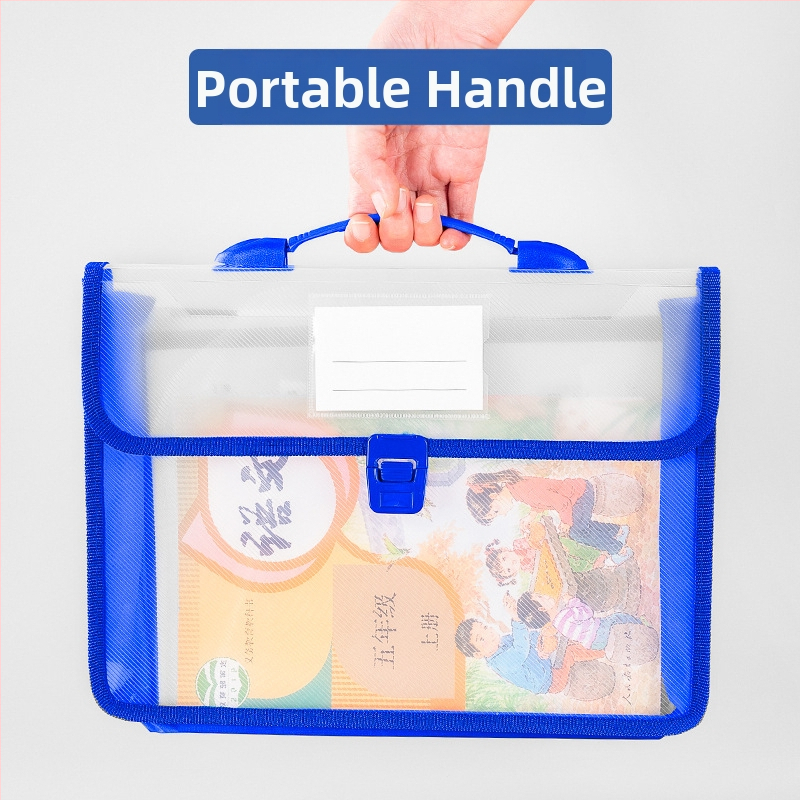 Преносима чанта за документи A4, информационна чанта, триизмерна, с голям капацитет, чанта за съхранение на учебници и данни, водоустойчива и преносима