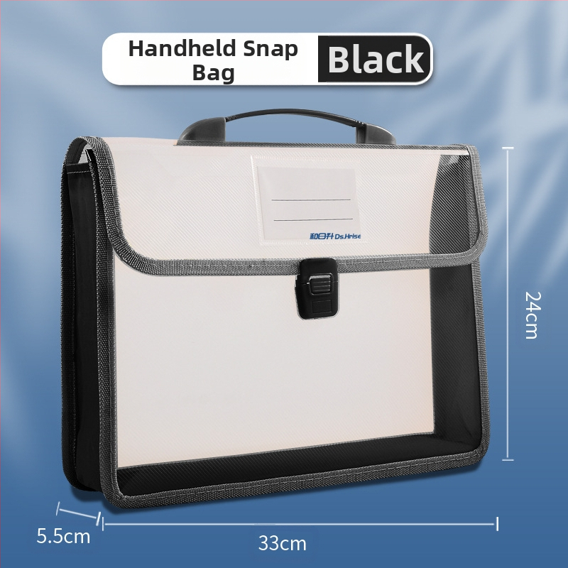 Преносима чанта за документи A4, информационна чанта, триизмерна, с голям капацитет, чанта за съхранение на учебници и данни, водоустойчива и преносима