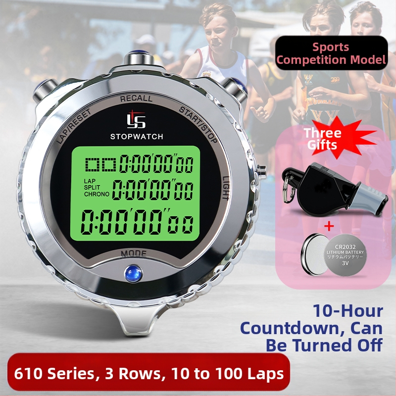 Metallist elektrooniline stopper taimer professionaalne kohtuniku võistlus kergejõustiku jooksutreening üliõpilaste fitnessvõistlus