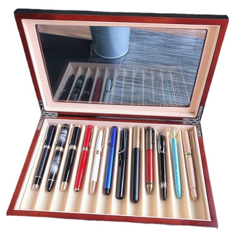 Hulgimüük laos vintage pastapliiatsi kapis kirjatarvete kastis pastapliiatsi allkirjaga pastapliiatsi vitriinkapp värvitud puidust sigarikollektsioon