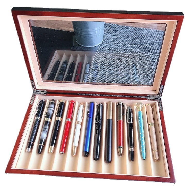 Hulgimüük laos vintage pastapliiatsi kapis kirjatarvete kastis pastapliiatsi allkirjaga pastapliiatsi vitriinkapp värvitud puidust sigarikollektsioon