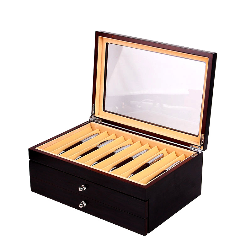 Hulgimüük laos vintage pastapliiatsi kapis kirjatarvete kastis pastapliiatsi allkirjaga pastapliiatsi vitriinkapp värvitud puidust sigarikollektsioon