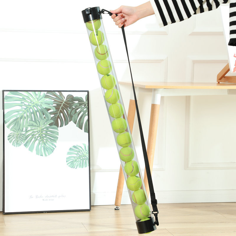 Värviline läbipaistev plastmassist ümmargune pallitoru, pikendatud pallitoru, tennisepalli valija, pallikorv, pallikorv, palliämber