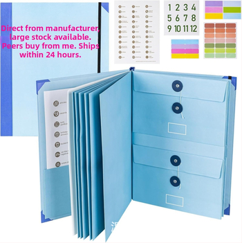 Piiriülene kaustade kataloog, mis sisaldab Manila taskukausta ja organipakendit, 20 tk