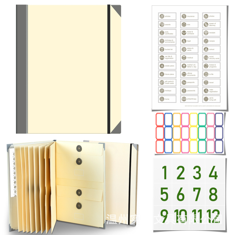 Piiriülene kaustade kataloog, mis sisaldab Manila taskukausta ja organipakendit, 20 tk