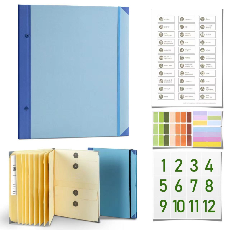 Piiriülene kaustade kataloog, mis sisaldab Manila taskukausta ja organipakendit, 20 tk