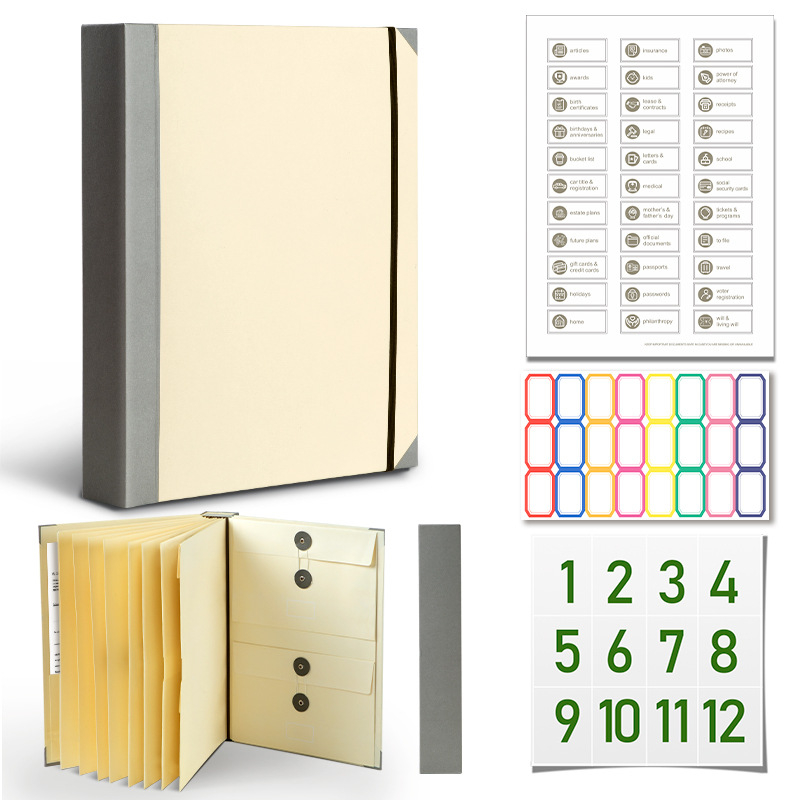 Piiriülene kaustade kataloog, mis sisaldab Manila taskukausta ja organipakendit, 20 tk