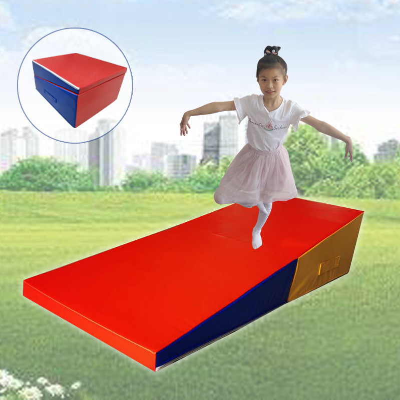 Мека гимнастика, триъгълник, голям наклон, оборудване за сензорно обучение за ранно образование за деца, мека чанта, сгъваема пързалка за катерене, салто