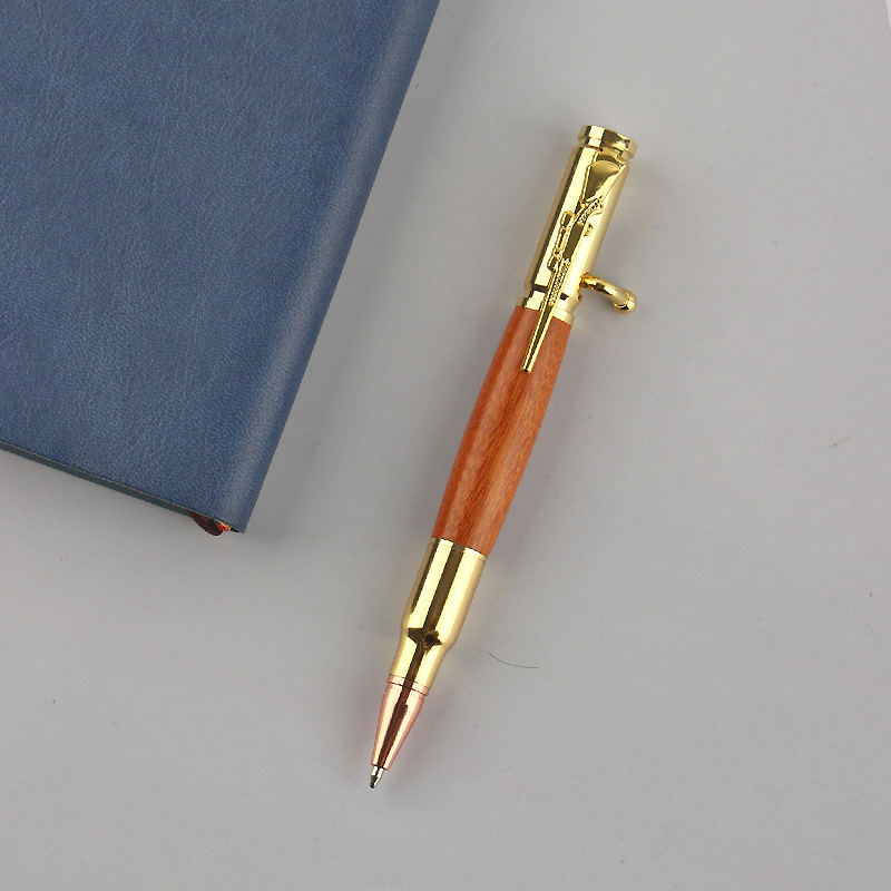 Laos hulgimüügis imitatsiooniga püstolpliiats, multifunktsionaalne logoga metallist pressitud pastapliiats, poltpliiats, vahetatav geelpliiats