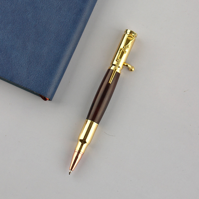 Laos hulgimüügis imitatsiooniga püstolpliiats, multifunktsionaalne logoga metallist pressitud pastapliiats, poltpliiats, vahetatav geelpliiats