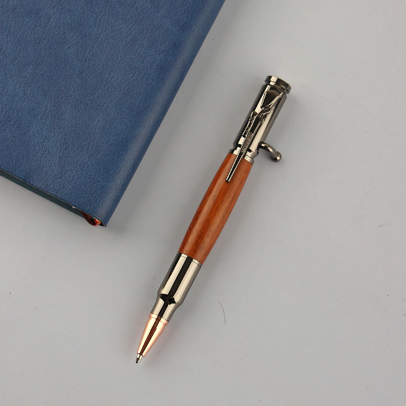 Laos hulgimüügis imitatsiooniga püstolpliiats, multifunktsionaalne logoga metallist pressitud pastapliiats, poltpliiats, vahetatav geelpliiats