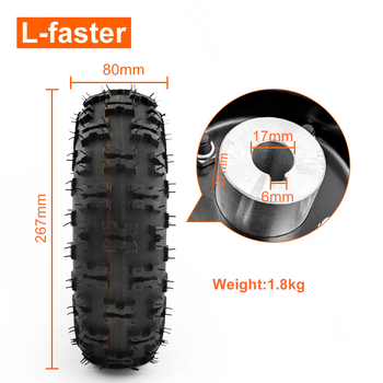 4.10-4 надуваема офроуд гума 10-инчово колело 17 мм отвор за вал за електрическа количка за инвалидни колички