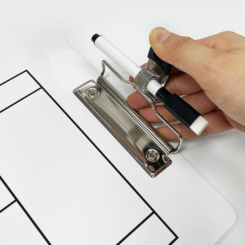 Тактическа дъска за тенис, преносима универсална клипс настолна игра, ръководство за треньор, упражнения, двустранна, записваема, изтриваема бяла дъска