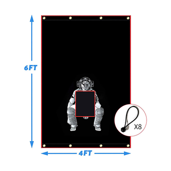 Pesapalli löögiriide kangas 6 * 4 jala treeninglöögiriie 8 kaheksaküünise pandlaga + elastne köis