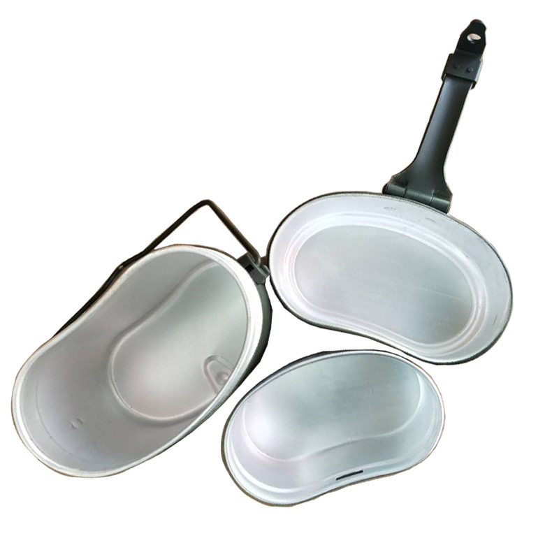 79 Saksa lõunasöögikarp välistingimustes kasutamiseks mõeldud alumiiniumist sõjaväe lõunasöögikarp soojendusega lõunasöögikarp lõunasöögikarbi pikniku kolmeosaline komplekt