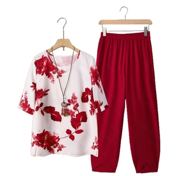 Γυναικείο τοπ με φλοράλ στάμπα και στρογγυλή λαιμόκοψη, κοντομάνικο, λάστιχο στη μέση και ευέλικτο στρίφωμα, Amazon 2025, καλοκαίρι