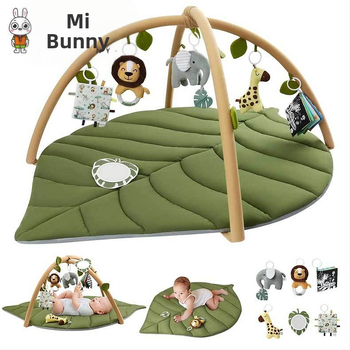 Bērnu luksusa rāpošanas paklājiņš ar īpaši sabiezinātām lapām, džungļu rotaļu paklājiņš, saliekams paklājiņš, bērnu spēļu paklājiņš agrīnai izglītībai