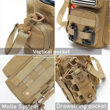 Taktikaline käekott veepudelikoti jaoks, reguleeritava õlarihmaga Oxfordi riidest kott, isoleeritud, veekindel ja kulumiskindel veepudelikott